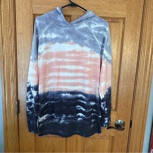 Tē Verde Tie-Dye hi-low buttery soft Hoodie. Sz large